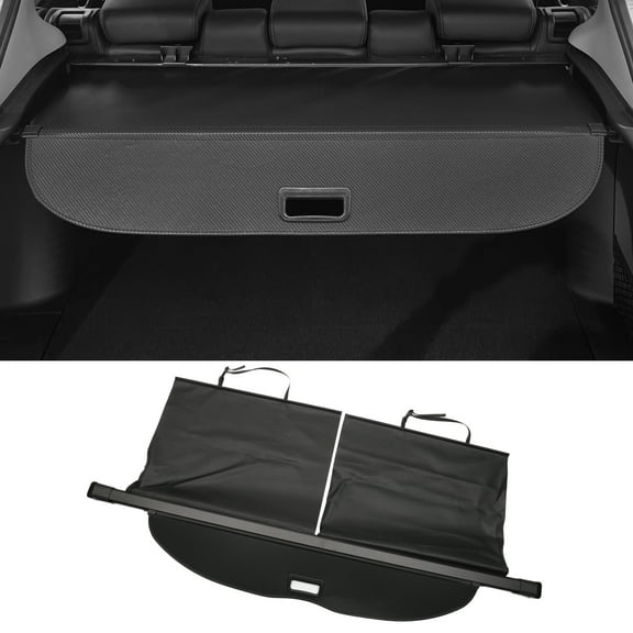 Unique Bargains Retractable Cargo Cover for Honda Pilot 2023 2024 Rear Luggage Security Shield Shade Carbon Fiber Black