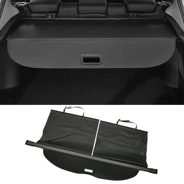 Unique Bargains Housse de Protection Rétractable pour Honda Pilot 2023 2024 Protection Arrière en Fibre de Carbone Noir