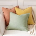 thumbnail image 4 of Decorative Linen Pillow Covers 20x20 Inch Yellow ​Boho Farmhouse​ ​Neutral Couch Throw Pillows for Bed Pack of 2 Accent Modern Pillowcase Summer Sofa Livingroom Home Decor, 4 of 6