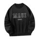 thumbnail image 3 of Sudadera para mujer, Tops, trajes informales estampados negros, camisa, sudadera ligera de otoño con cuello redondo, jersey para desplazamientos , xxl, 3 of 10