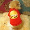 thumbnail image 1 of Flmtop Pet Shirt Cartoon Print Sweat-absorbent Red Color Dog Two-legged T-shirt for Casual Red, 1 of 9