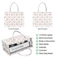 thumbnail image 2 of Large Capacity Tote Bag,White Buffalo Skull Flower Arrow Pattern Handbag Fashion Luxury Tote Bag,15.7"x13"x 5.1" Inches,Laptop Compatible, 2 of 6