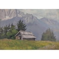 thumbnail image 2 of Georg Holub 24x18 Black Ornate Framed Double Matted Museum Art Print Titled: Hut on the Waucha-Alm (1910), 2 of 5