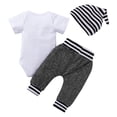 thumbnail image 4 of GYRATEDREAM Infant Baby Boys Summer Outfits Short Sleeve Romper Pants Set for 0-18 Months Baby Boys Clothing, 4 of 9