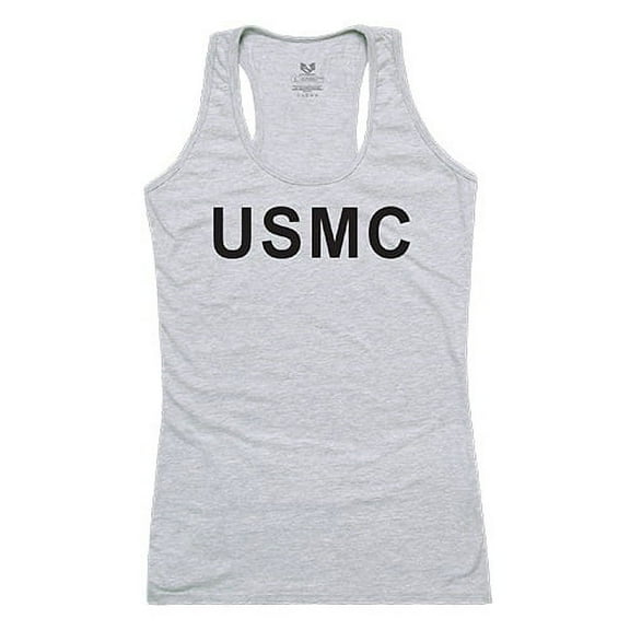 Rapid Dominance  USMC Graphic Tank Top, Heather Gray - Medium