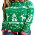 thumbnail image 1 of Chandail de Noël pour Femmes, Chandail à Manches Longues, Chandail d'Hiver, 1 of 3