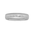Women's Sterling Silver 4mm Basket Weave Wedding Band Womens Ring