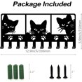 thumbnail image 3 of Llavero de gato negro con 10 ganchos, colgador de llaves decorativo de pared, divertido colgador de llaves de gato mirón, organizador de llaves decorativo de pared., 3 of 9