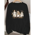 thumbnail image 3 of Festive Women's Christmas Snowman Graphic Long Sleeve T-Shirt • Cozy Crew Neck with "Let It Snow" Design • Holiday Print for Fall & Winter • Casual Holiday Wear |   Festive Graphic Tee, 3 of 9