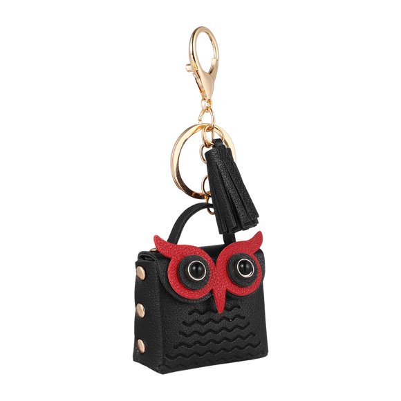 Shisuyan Cartoon Owl Earphone Storage Bag with Tassel Keychains Headphone Pouch for Women Girls