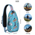 thumbnail image 5 of Crossbody Sling Backpack for Women Men Ocean Cute Shark Shoulder Sling Crossbody Casual Chest Bag for Travel Sports Running Hiking, 5 of 5