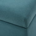 thumbnail image 5 of GDF Studio Kwesi Contemporary Tufted Storage Ottoman, Dark Teal and Dark Brown, 5 of 12