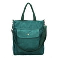 thumbnail image 3 of ibiyuan Corduroy Tote Bag for Women Large Shoulder Bag with Zipper and Pockets for College Work Travel Shopping, 3 of 7