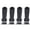 Black, variant on BOKYAN Heavy Duty Stainless Steel Freezer Scraper 10-Pack, Ergonomic Kitchen Deicing Shovel with Non-Slip Red Handle for Ice and Grease (6.7 inches / 17 cm)