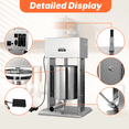 thumbnail image 6 of Hakka 22lb 10L Electric Stainless Steel Sausage Stuffer and Meat Filler, 200W, ETL Certified, 6 of 10