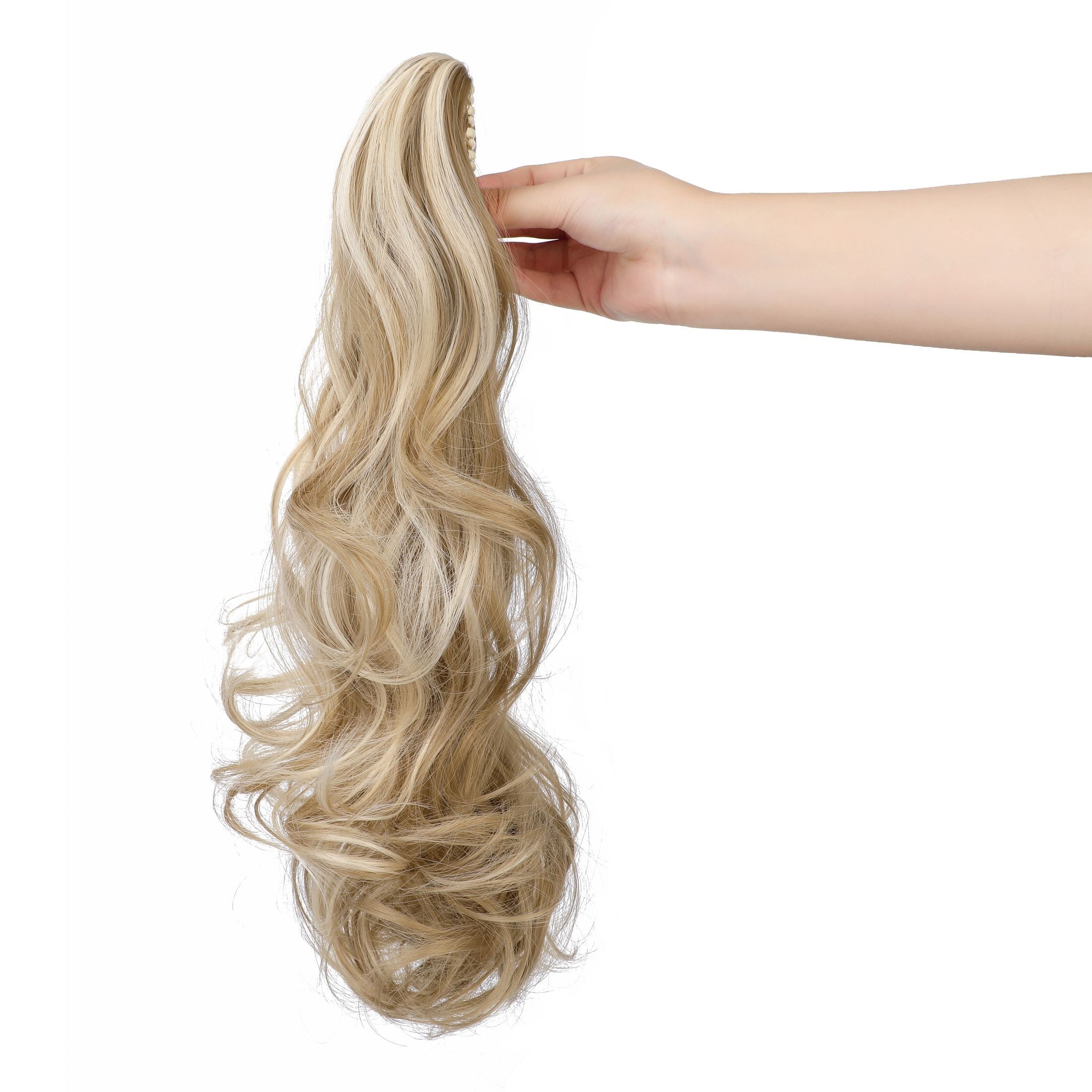 AynnQueen Ponytail Extension Claw Clip in Pony Tails Hair Extensions Synthetic Wavy Straight Secret Ponytail Hairpiece 18/21 Inch