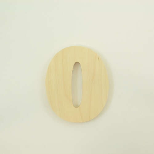 Package of 1, 10 Inch X 1" Thickness Baltic Birch Wood Letter "o" in The Goudy Heavy Font | Thick | Lower Case for Art & Craft Project, Made in USA