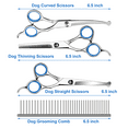 thumbnail image 4 of Cat Dog Grooming Shears 4-in-1 Pet Grooming Scissors for Cutting, Shaping, Thinning Fur, 4 of 7