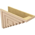 thumbnail image 5 of 11"W x 33"D x 22"H Classic Landon Rough Cedar Woodgrain TimberThane Corbel, Primed Tan, 5 of 6