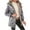 Gray, variant on Coats Women Puffer Jacket with Hood Thicken Women's SolidLong Sleeved HoodedJacket Gray XL
