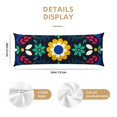 thumbnail image 3 of Lsque Colorful Mexican Flower Body Pillow Case Cover,Ultra-Soft Microfiber Bed Pillow Cases 20x54 inches,Elegant Bedding,Breathable Durable Pillow Cover with Envelope Closure, 3 of 8