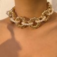 thumbnail image 2 of Bangcool Déclaration Collier Gros Collier Collier Chaîne Faux Perle, 2 of 10