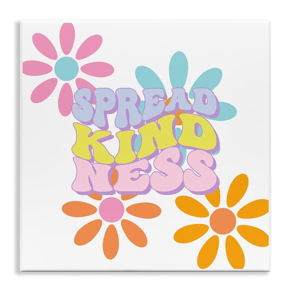 Stupell Industries Eclectic Groovy Spread Kindness Wall Plaque Art, 12 x 12, by Jesse Keith