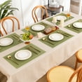 thumbnail image 5 of Vaukki PVC Placemats Set of 6 Heavy Duty Heat Resistant Washable Table Mats for Dining Table, Green, 5 of 8