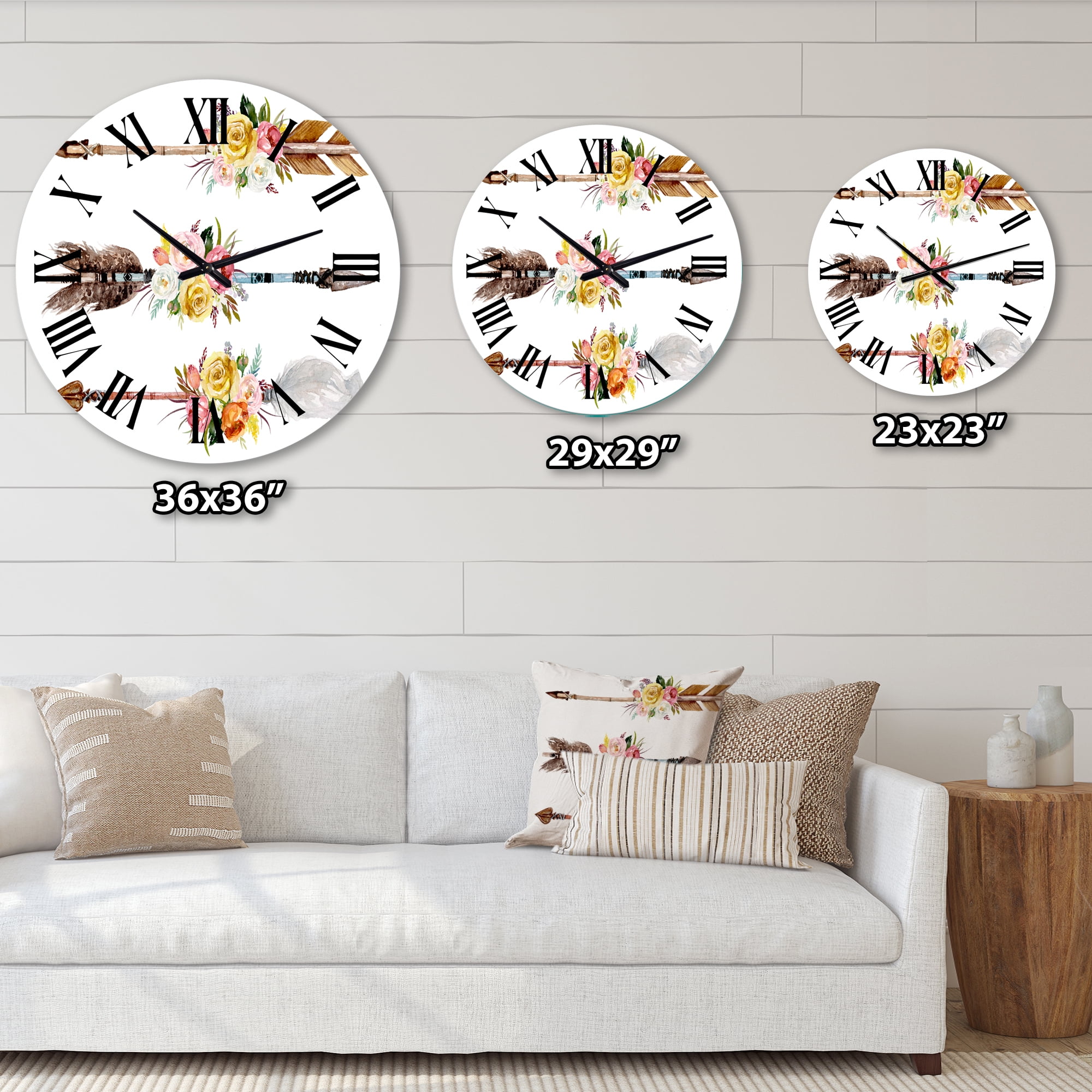 Designart 1" Quartz Bohemian Wall Clock