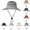Gray, variant on West Cowboy Hats,Adjustable Rope Snap Button Outdoor Hiking Vintage Sun Hat Black