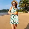 thumbnail image 3 of Disketp Cartoon Crocodile para Vestido sin Mangas para Mujeres, Vestidos de Verano para Mujeres, Casual y Holgado para la Playa, 3 of 7