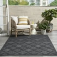 thumbnail image 2 of Nourison Easy Care Indoor/Outdoor Charcoal/Black 4' x 6' Area Rug, (4x6), 2 of 10