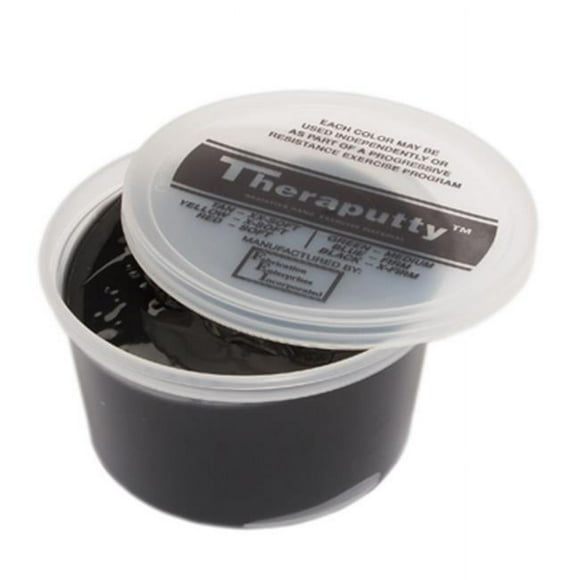 Fabrication Enterprises 10-1470 Cando Theraputty Exercise Material, Black - X-Firm