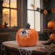 thumbnail image 1 of Adorno decorativo de calabaza de resina para Halloween, para escritorio, jardín, casa embrujada, ambiente de terror., 1 of 5