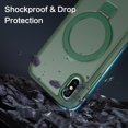 thumbnail image 6 of for iPhone Xs Case , iPhone X Case with Ring [Compatible with Magsafe], Full Body Protective Cover Slim Shockproof Kickstand Phone Case for Apple iPhone X/XS 5.8", Green, 6 of 7