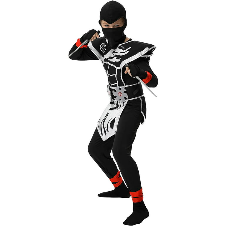 Ninja Costume for Boys, Ninja Costume with Ninja Foam Accessories for Kids  Dress Up Party 