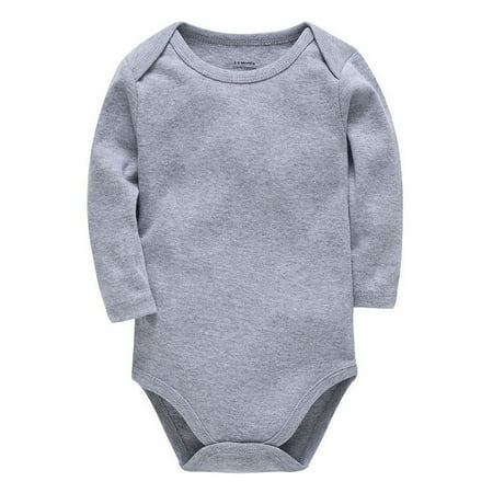 

Bwdbhd Baby Rompers Newborn Girl Clothes Baby Girl Romper Fall Winter Outfit Ruffle Long Sleeve Jumpsuit One Pieces Romper Bodysuit Gray 12