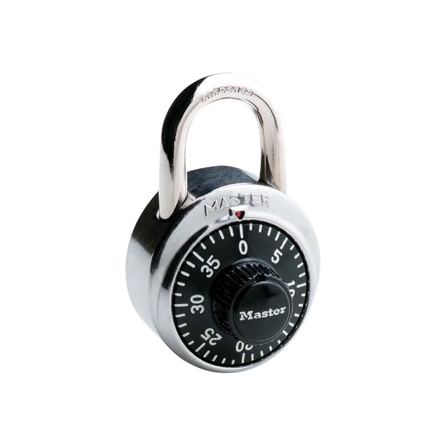 Master Lock No. 1500 - Cadenas - Combinaison - Cadran Unique - Noir