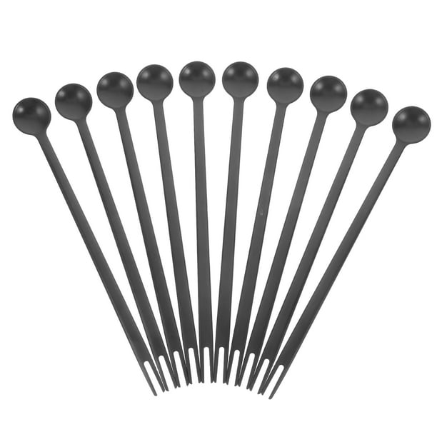 10 cucharas y tenedores versátiles de doble cara, cucharas y tenedores únicos, cucharas y tenedores de mango largo para mezclar, prácticos tenedores y cucharas para revolver bebidas
