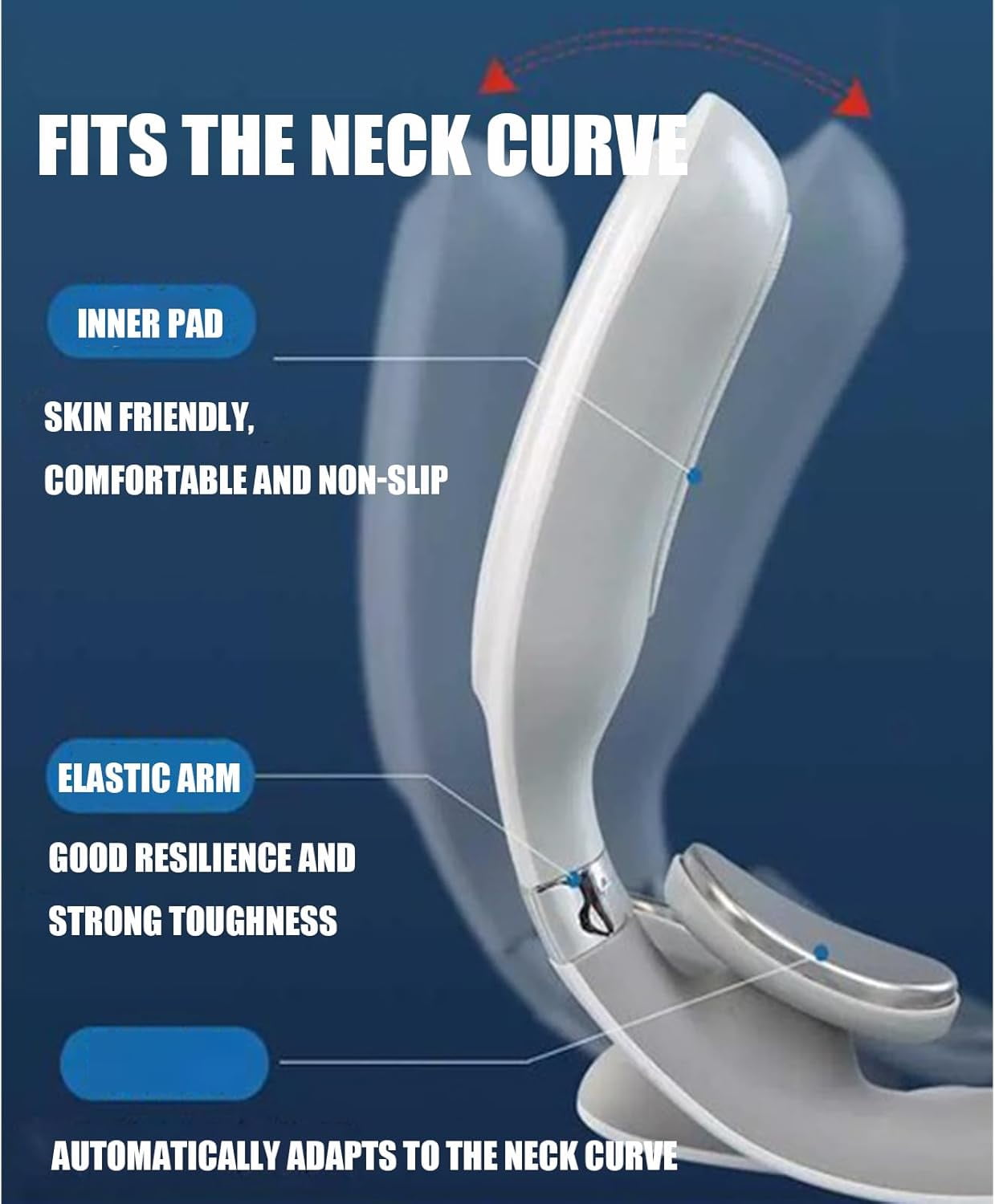 Neuropulse - Neck Massager, Portable Neck Massager Rechargeable for Men Women, Deep 3D Kneading