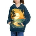 thumbnail image 3 of DISNIMO Palm Tree Hoodie Kids Sunset Hoodie Girls Boys Hoodie Sweatshirts Size 6-7 Pullover Hoodies Hooded Sweatshirt Boys Streetwear Hoodie with Pockets Kids Casual Wear Fall Child, 3 of 7