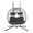 Dark Gray, variant on Jopath 2 Persons Hanging Egg Chair, Hanging Basket Chair with Stand for Patio Bedroom Living Room Balcony Blue