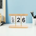 thumbnail image 4 of ETHZZLE Multi Color Bamboo Desktop Calendar Flip Design Perpetual Calendar for Office Decoration, 4 of 7
