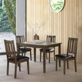 thumbnail image 2 of Lexicon Mosely 5 Piece Wood Dining Set in Dark Brown, 2 of 9