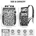 thumbnail image 3 of Travel Cooler Bag - White and Black Of Leopard Print Camping Beer Cooler Backpack with Bottle Opener- Waterproof Insulated Picnic Backpacks - Cooler Bag for Beach, 3 of 6
