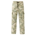 thumbnail image 5 of JAJAHO Boys Girls Camo Cargo Pants Back To School Clothes Casual Drawstring Relaxed Fit Straight Leg Pants 5-16Y, 5 of 5