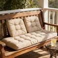 thumbnail image 5 of Outdoor Bench Cushion, Indoor Outdoor Bench Cushion with Backrest, Soft Rattan Swing Chair Pad, Weather Resistant Seat Mat for Patio Garden Furniture Daily Use, 5 of 7