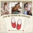 thumbnail image 7 of Zufioo Ladybugs On Red Polka Dot Print Adult TPR Cotton Slippers,Winter Home Cotton Slippers Suitable for Adults, Men and Women, Indoor and Outdoor-46/47, 7 of 7