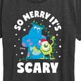 thumbnail image 3 of Monsters Inc - So Merry Its Scary - Women's Short Sleeve Graphic T-Shirt, 3 of 5