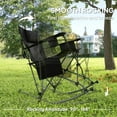 thumbnail image 6 of Demi Bonn Folding Rocking Camping Chairs, Portable Chairs with Headrest, Cooler Bag, Cup Holder, Carry Bag, 2 Pack, Black, 6 of 7